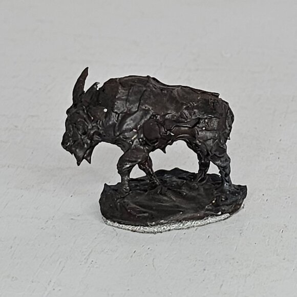 Leigh Aldrich Bronze Mountain Goat Miniature Figurine 1993 Sculpture - Picture 7 of 8